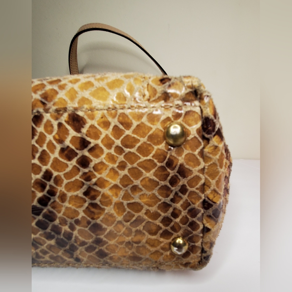 Michael Kors Ladies Brown Leather Python Tote Jet… - image 7
